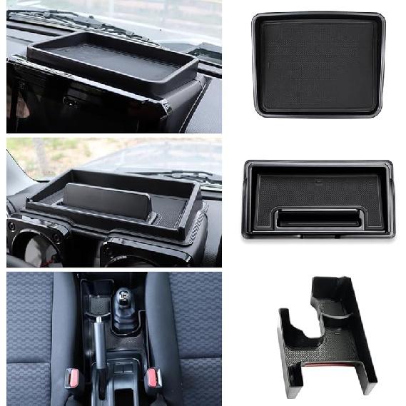 3PCS Center Console Organizer Gear Shift Tray Dashboard Storage Box Compatible with Suzuki Jimny 2019 2020 2021 2022 2023 2024 Interior Accessories