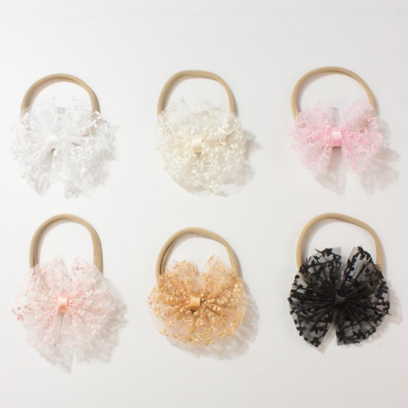 Children's bow headband, new baby elastic elastic headband, thin soft baby hair accessories