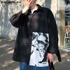 INCERUN Japanese and Korean Style Oversized Men Hip Hop Printed Shirts Casual Lapel Collar Long Sleeve Blouse Loose T-shirt