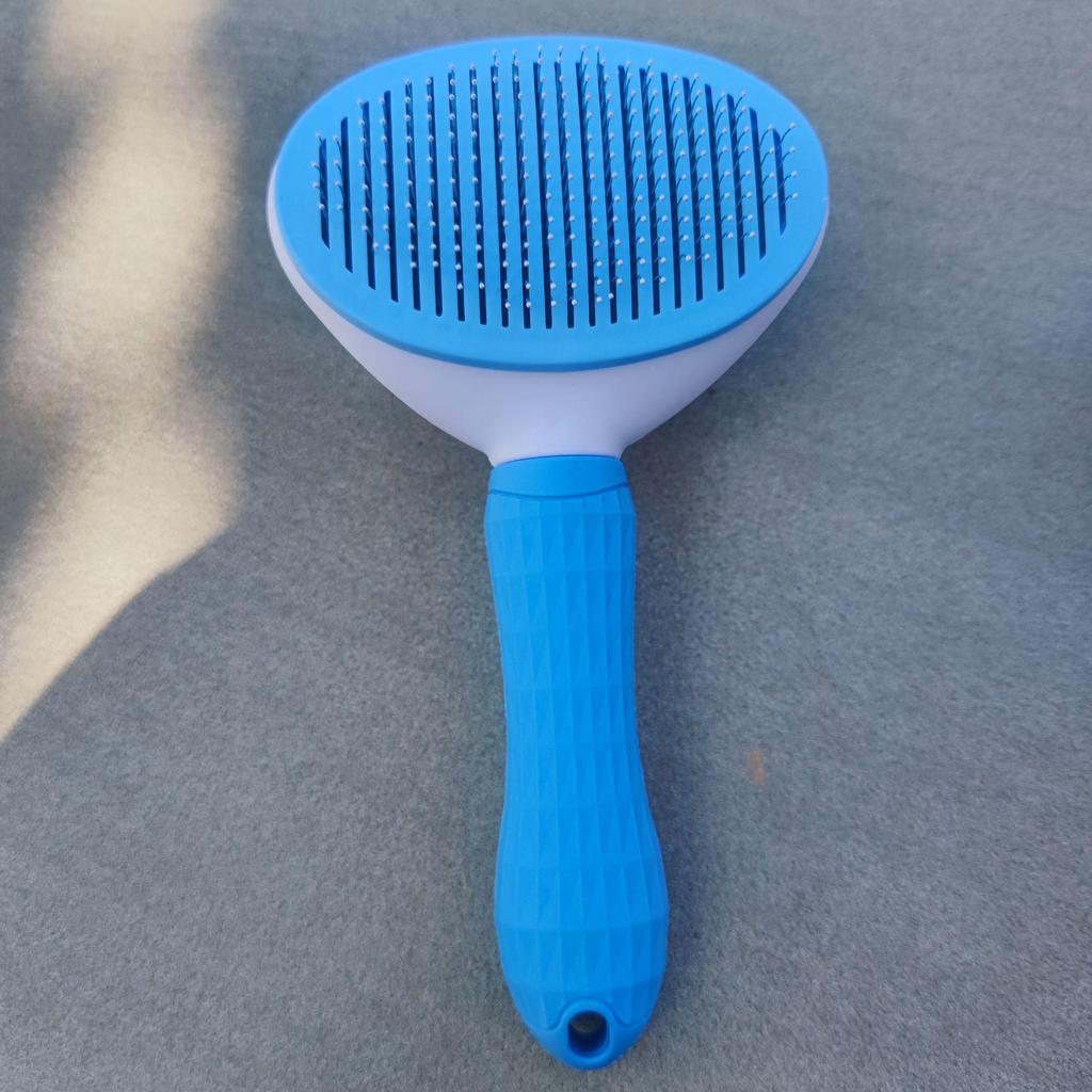Self-Cleaning Pet Comb for Hair Removal - Fine Pin Comb for Dogs & Cats