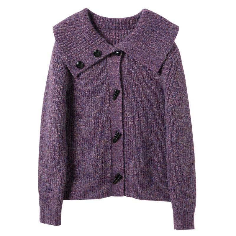 Sancai Winter Lapel Knit Cardigan