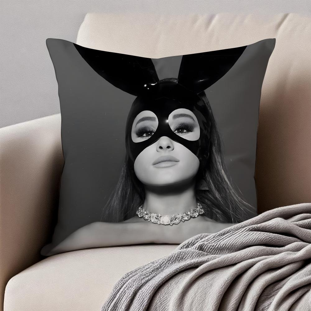 actress AAriana Grande Cushion Cover Pillowcase Antidustmite Invisible Zipper Short Plush Sofa Cushion