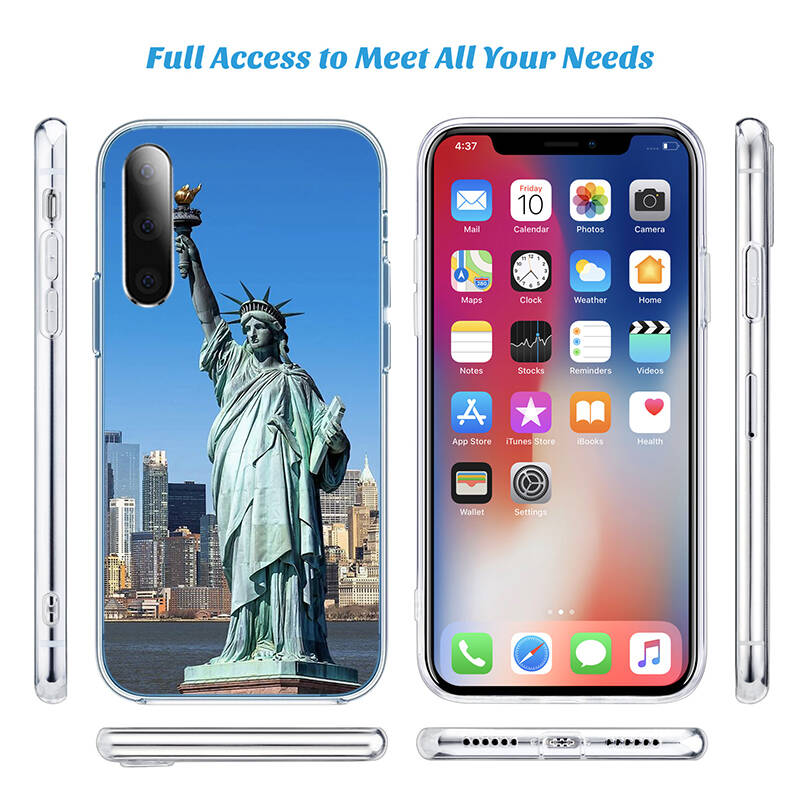 Statue of Liberty Phone Case for Motorola Edge 20 30 S30 40 50 Fusion Lite Plus Pro Ultra Neo One Action Zoom Hyper Power Macro Vision