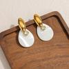 Korean Teardrop Geometric 18K Gold Stainless Steel Earrings for Women – Elegant, Simple, High-End Fashion