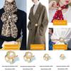 Stylish Oversized Belt Buckle for Coats - Multi-use for Scarves Silk Scarves Wool Trench, Secure Hold Easy Use Universal Fit