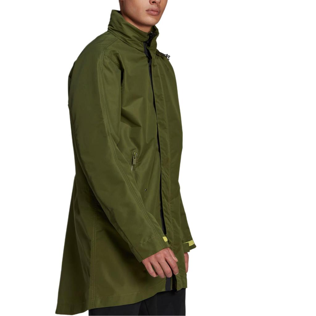 adidas Sportowa Casualowa Kurtka Średniej Długości ze Stójką Męska Odzież Wierzchnia Militarna Zieleń GM5761
