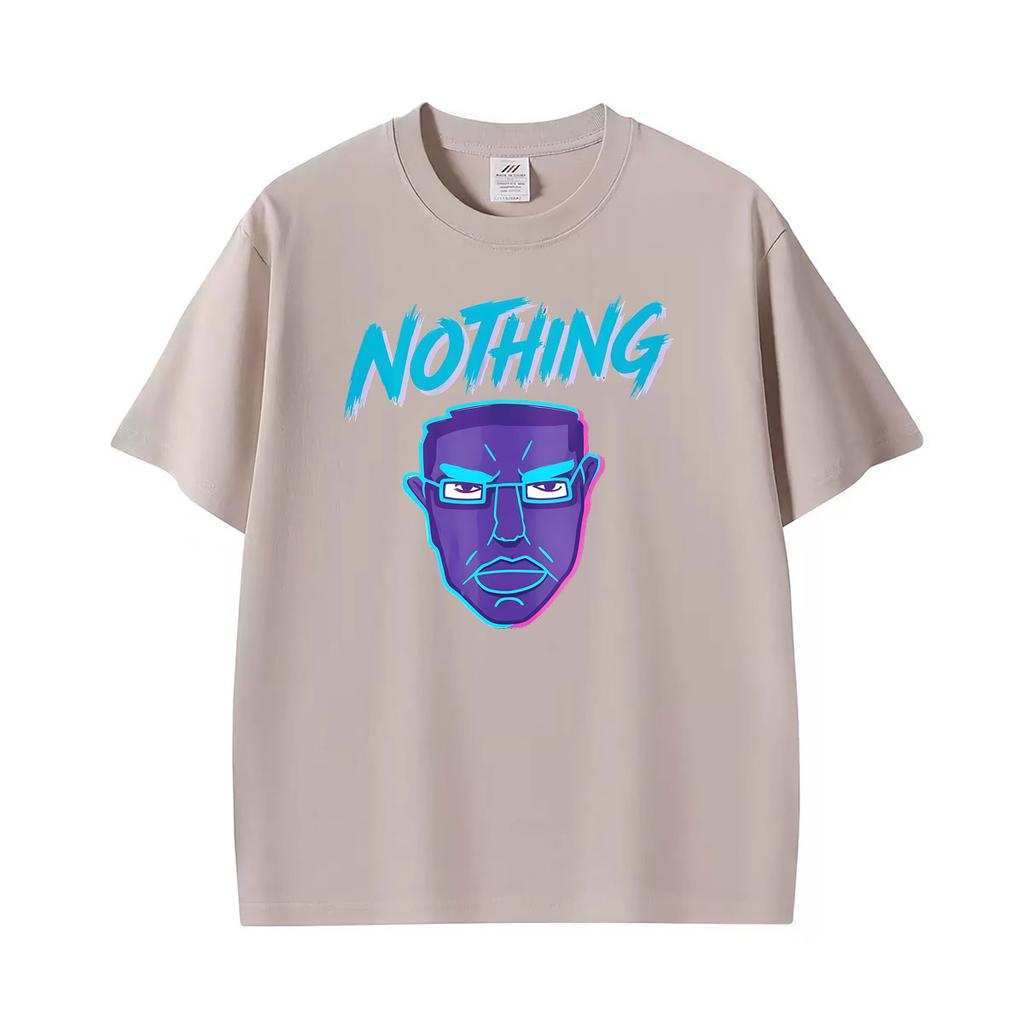 With The Meme Nothing Ever Happens Tee Wojak Parody Troll Face Funny Graphic T Shirts Unisex Unisex Oversized 100 Cotton Tshirts