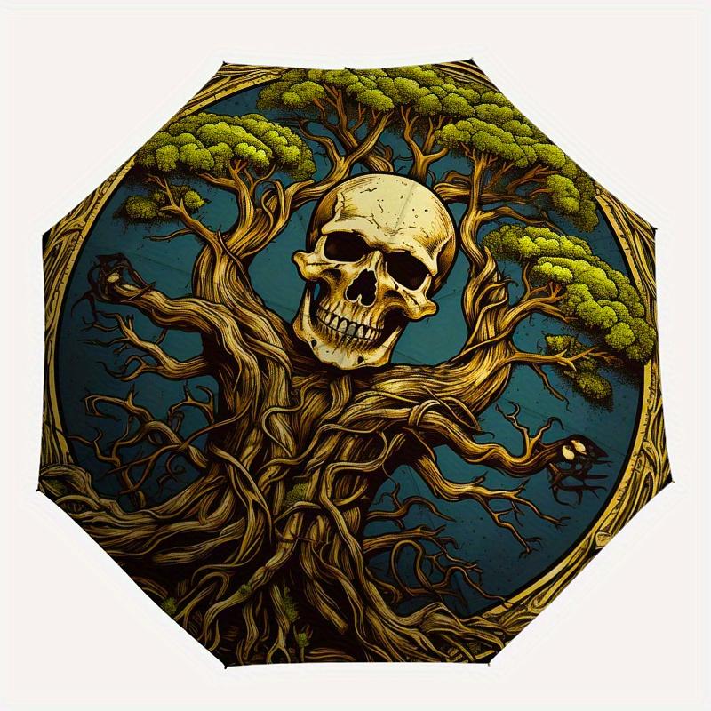Tree of Life: Eternal Nature's MajestyUmbrella, Portable 3-Fold Compact Umbrella for Men & Women Gift