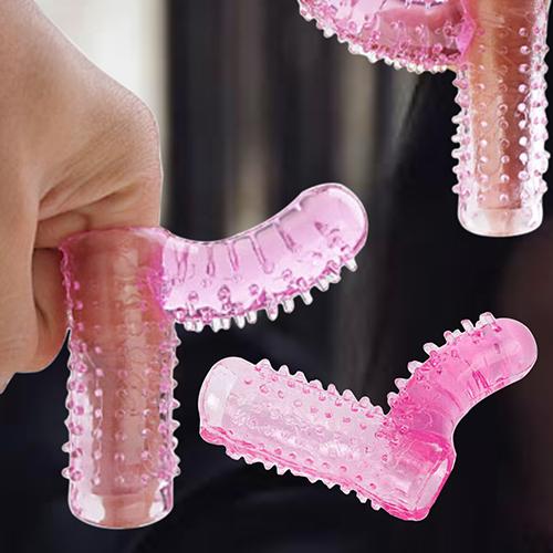 Penis Sleeves Silicone Finger Cock Ring Penis Lesbian Sex Toys for man Adult Product nice choice to as a gift for yourself