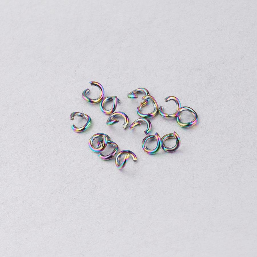 Inele de legătură din oțel inoxidabil placate cu aur de 5 mm, bucle simple pentru bijuterii DIY, 100 buc