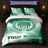 Set Biancheria da Letto Personalizzato Werder Bremen FC con Nome Testo 1 Copripiumino+2 Federe Logo Calcio Regalo Personalizzato per Occasioni Speciali Decorazione Camera da Letto