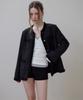 ROSEFRANTZ Fringe Pocket Tweed Jacket [Black]