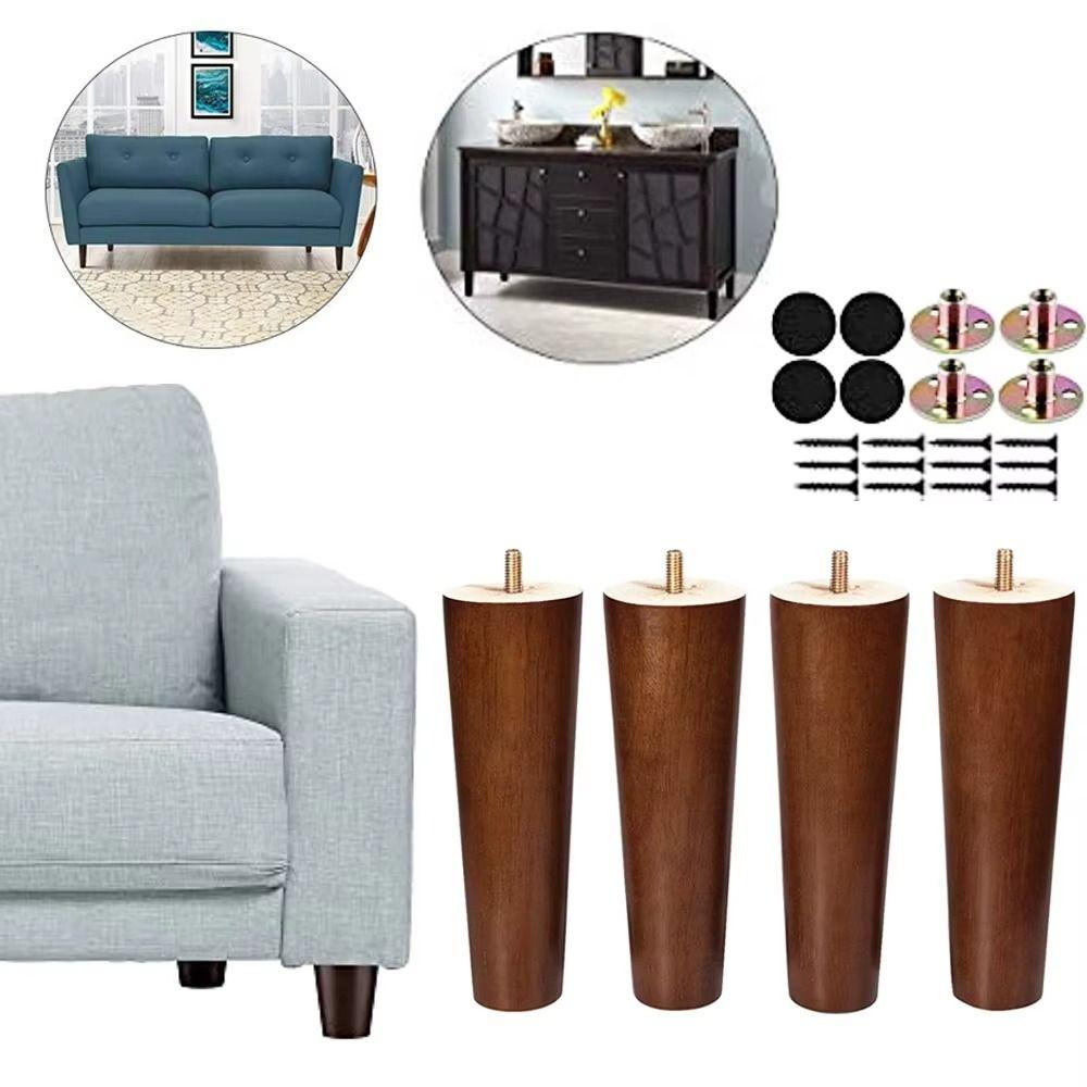 8/10/12/15/20cm with Iron Sheet Sofa Legs Solid Wood Furniture Heightening Feet Furniture Legs