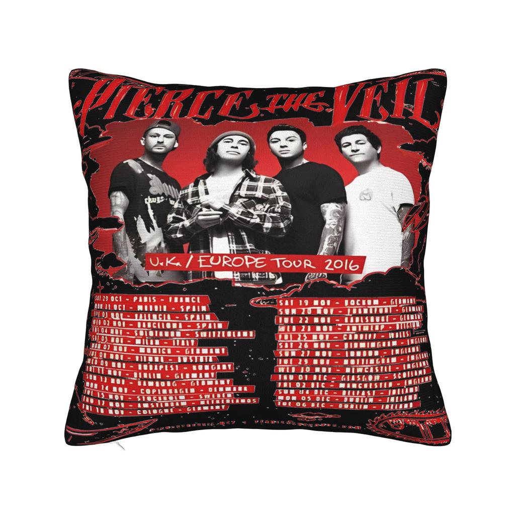 Home Decoration Punk Pierce the Veil Band Selfish Machines Pillowcase Accessories Metal Rock  Pillow Cover Square Multi Size