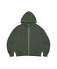 S'Est Pigment Washed Zip-Up Hoodie - Khaki