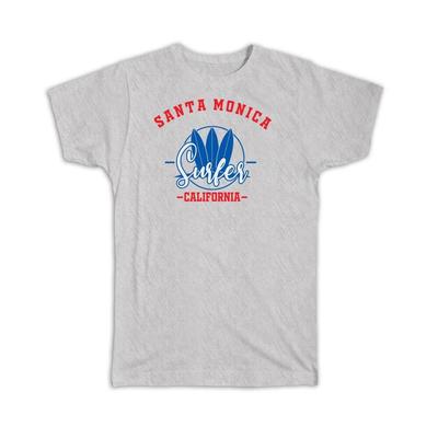 Gift T-Shirt : Santa Monica USA Surfer Tropical Souvenir Travel