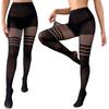 Women's Garter Belt Tights Patterned Fishnet Thigh High Stockings Tights High Waist Pantyhose Suspender Pantyhose Gifts