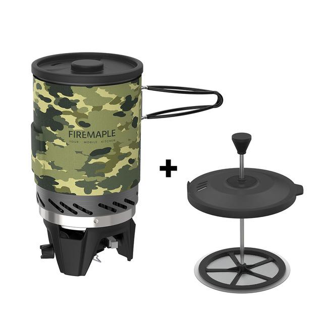 

Система приготовления пищи Fire Maple Camouflage Camping Gas Outdoor Hiking with Heat Exchanger Pot Bowl Portable Burners белый