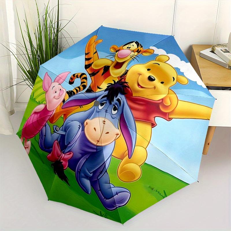 1pc Winnie and Friends Pattern Umbrella, Fashionable, Personalized, High-Value Folding Umbrella, a Must-Have for Summer, 8-Rib Durable Iron