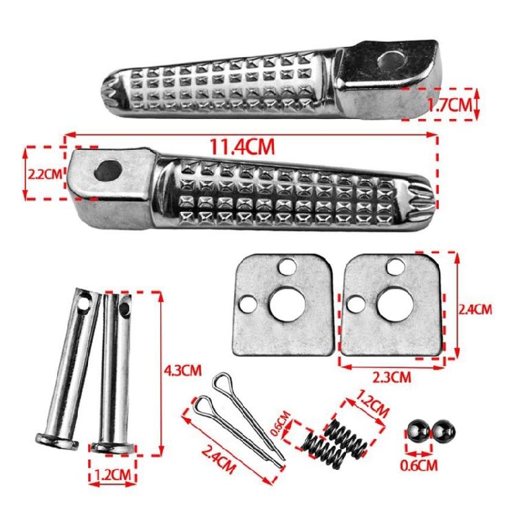 Anti Slip Motorcycle Rear Foot Pegs Lightweight Aluminum Heavy Duty Motorcycle Passenger Footrests Designed for Smooth & Safe Rides