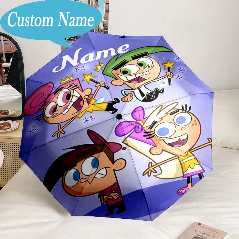 Custom Name Umbrella Magical Adventure Friends Umbrella 8-Frame for Travel, Camping, Casual Lightweight Portable, Essential for Family Gifts