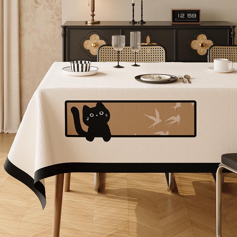 

Прямоугольная текстильная печать Водонепроницаемая Маслостойкая Скатерть Декор для вечеринки Фермерский дом Кухня Обеденный стол Скатерть Свадебные украшения 110x170cm