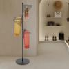 Moderner schwarzer Spiral-Schal-Ausstellungsständer - Bodenstehender Schal-Organizer für Einzelhandelsgeschäft Boutique - 1,70 m hoch mit 25 cm Stangen