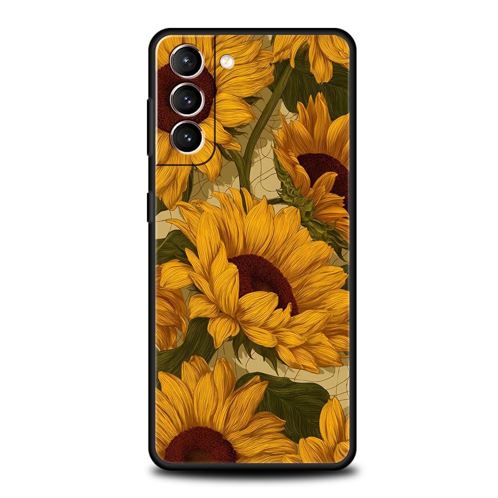 

Abstract Plants Flower Phone Case Cover for Samsung Galaxy S26 S25 S24 S23 S22 S20 S21 FE Ultra S25 Edge Plus 5G Soft TPU Shell S22 Ultra 5G