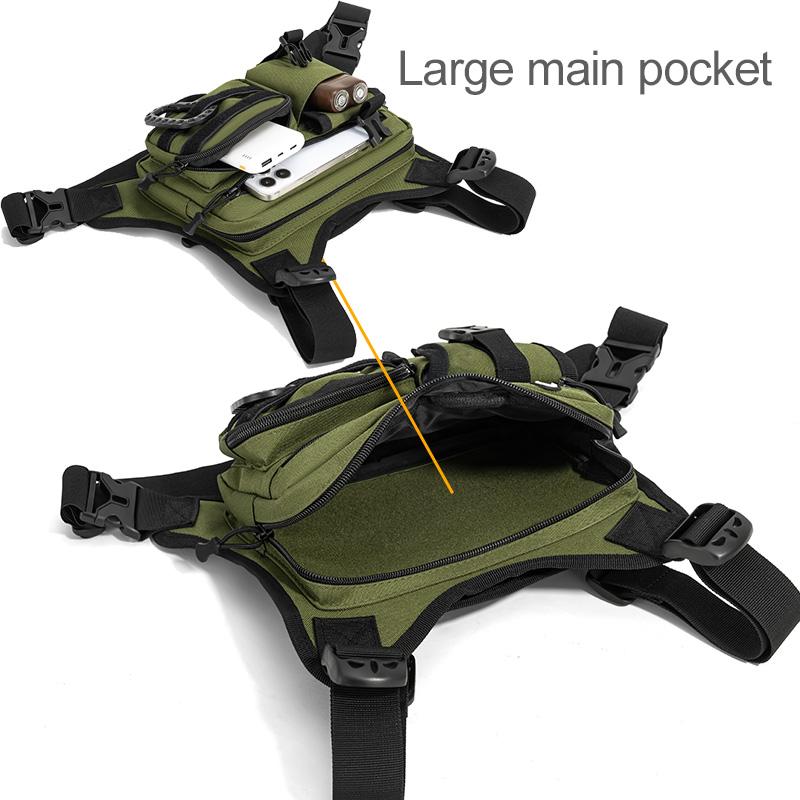Outdoor Sport Brusttasche Weste Herren Damen Rucksack Mehrere Taschen Reise Arbeit Front Rig Bauchtasche Laufen Radfahren EDC Tasche