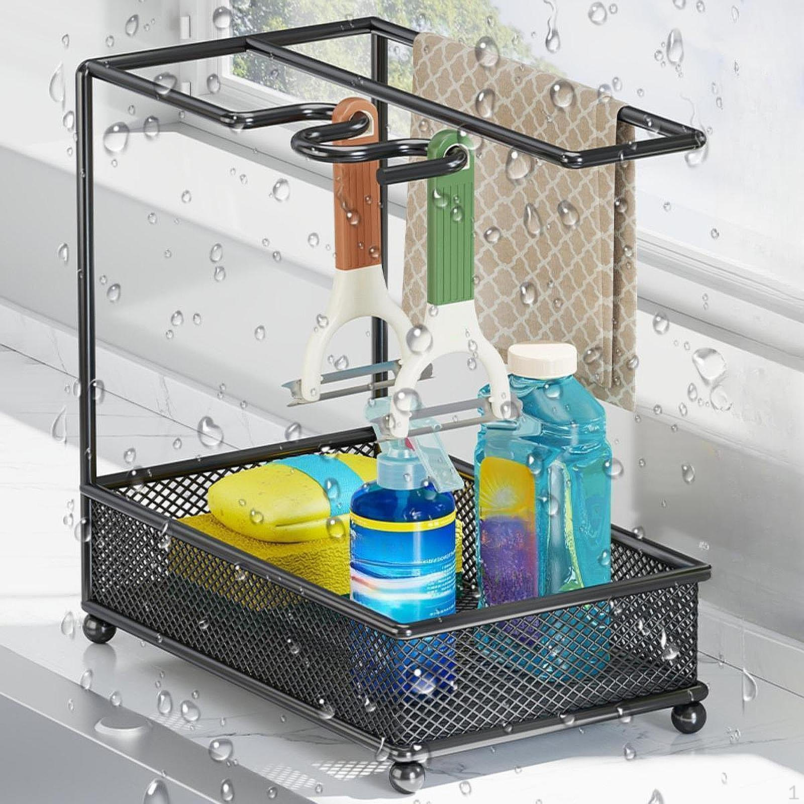 

Органайзер для кухонной раковины, подставка для щетки для мыла, сушилка, держатель для губки, тряпка для мытья посуды для ванной комнаты и дома M