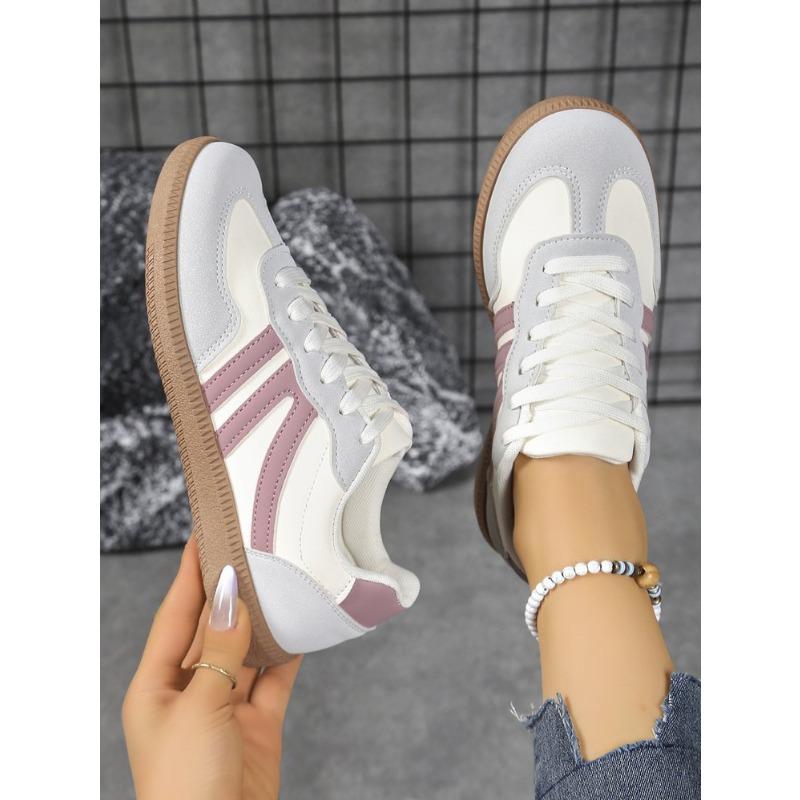 De Xun Shoes' New Flat Casual Shoes for Women, Retro Lace-up Sports Casual Shoes