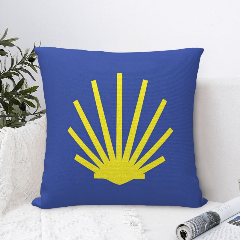 Custom Camino De Santiago De Compostela Shell Saint Pillowcase Cushion Cover Decoration Salon Square Pillowcase