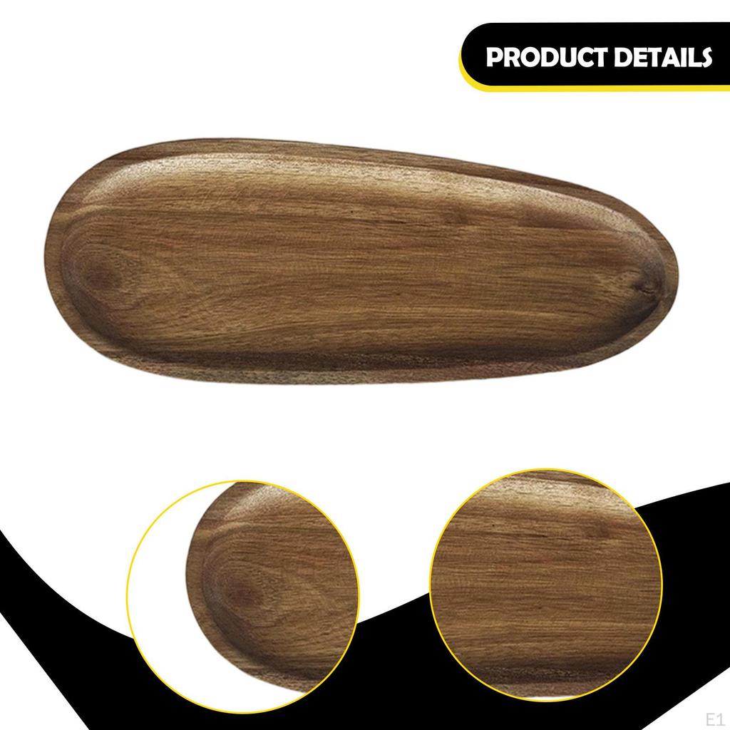 Wooden Serving Tray Plate Dinner Heat Resistant Cheese Board Snack for Nut