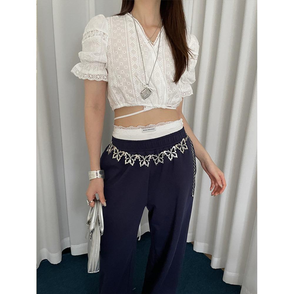 Fashion Metal Women's Waist Chain Adjustable Durable Retro Waist Chain Gold/Silver Carved Chain Belt
