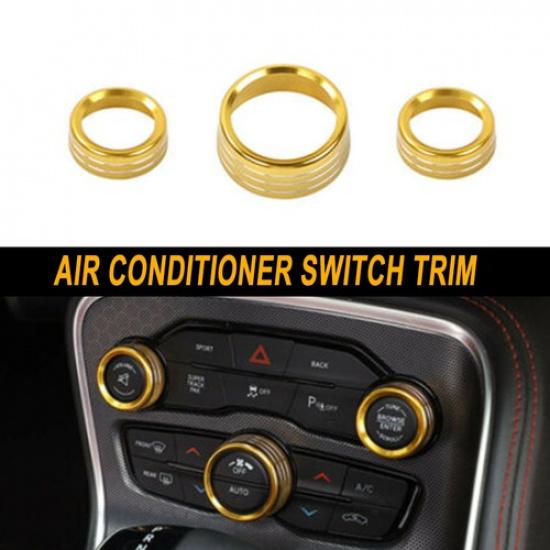Air Condition Volume Switch Knob Cover Trim Ring For Dodge Challengercharger15+