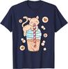 Cute Cat Drinking Bubble Tea Boba Milk Tea Graphic Tee Kawaii Kitten Lover Shirt