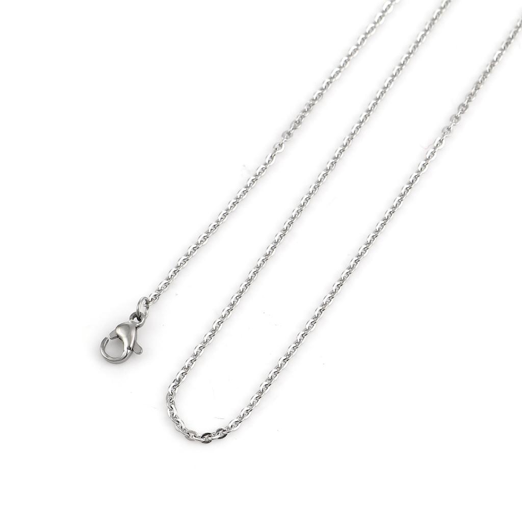 5 Piece 304 Stainless Steel Link Cable Chain Necklace Rose Gold/Silver/Gold Plated For DIY Jewelry Making Findings