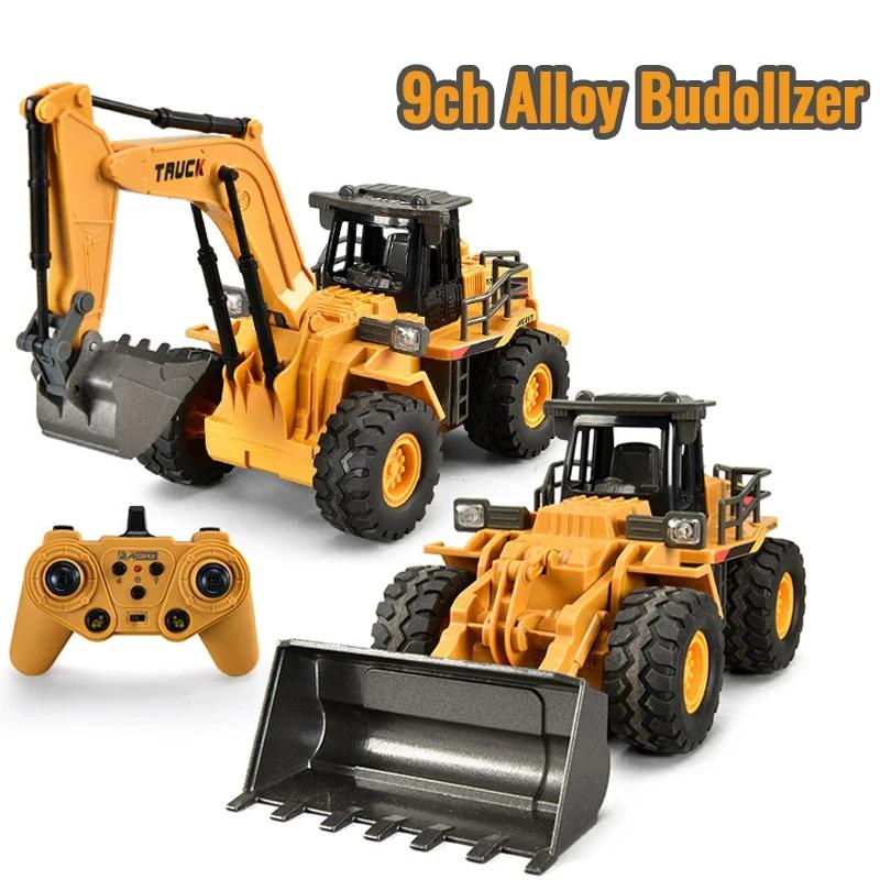 Rc Truck Children Alloy Remote Control Car Toys for Boys Radio Control Excavator Dump Truck Bulldozer Electric Car Gifts with Lighting Sound Effects