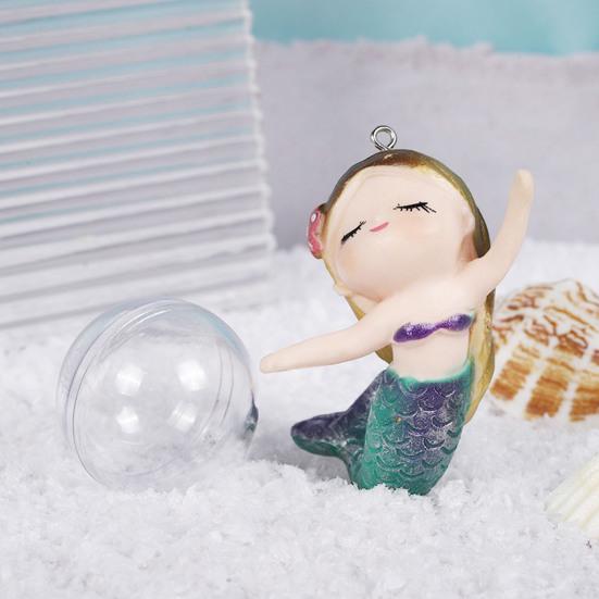 Mermaid Figurine Fish Tank Ornament Cartoon Shape Adorable Appearance Eco-friendly Mini Aquarium Floating Decor Accessories