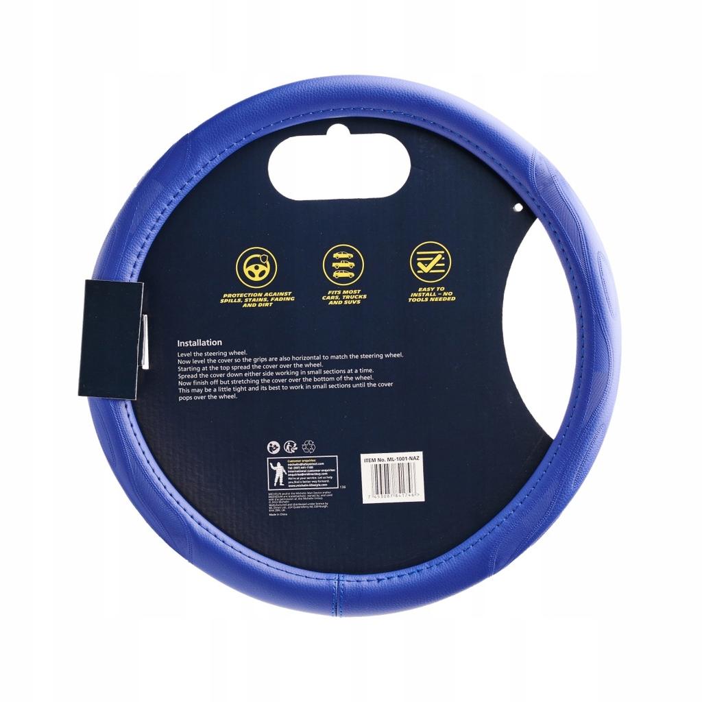 Michelin Steering Wheel Cover Blue M 36.8-39.4Cm For Car