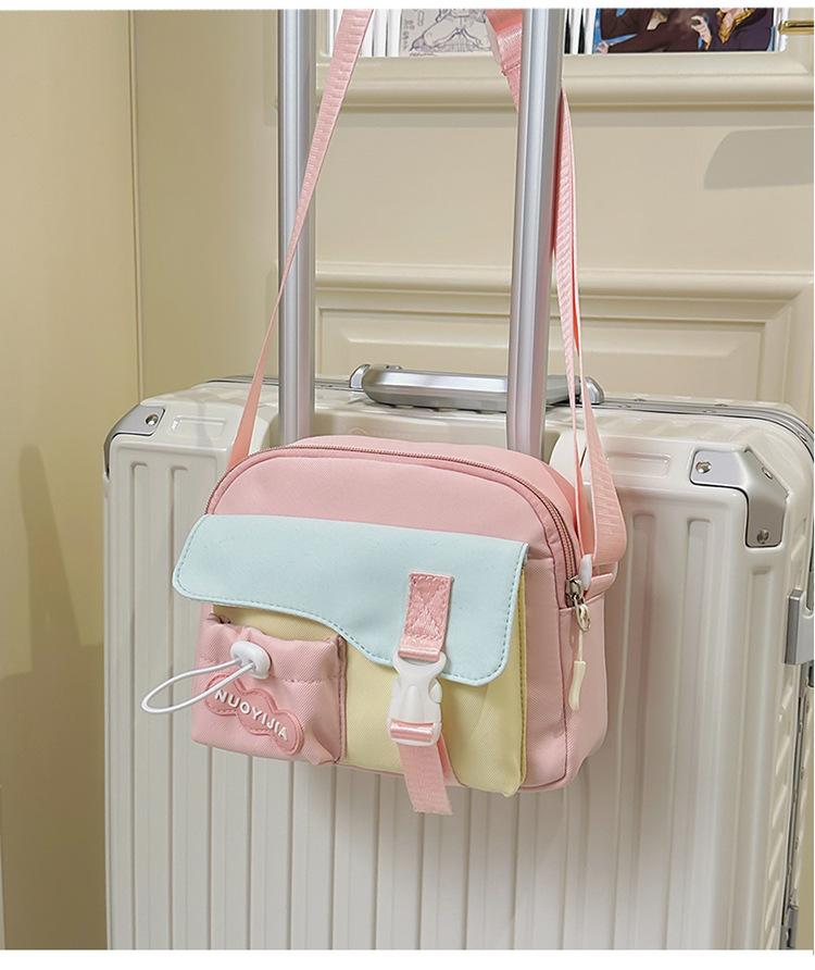 

Schoolbag Sweet and simple matching color backpack Mori high value versatile messenger bag Casual and lightweight waterproof shoulder bag