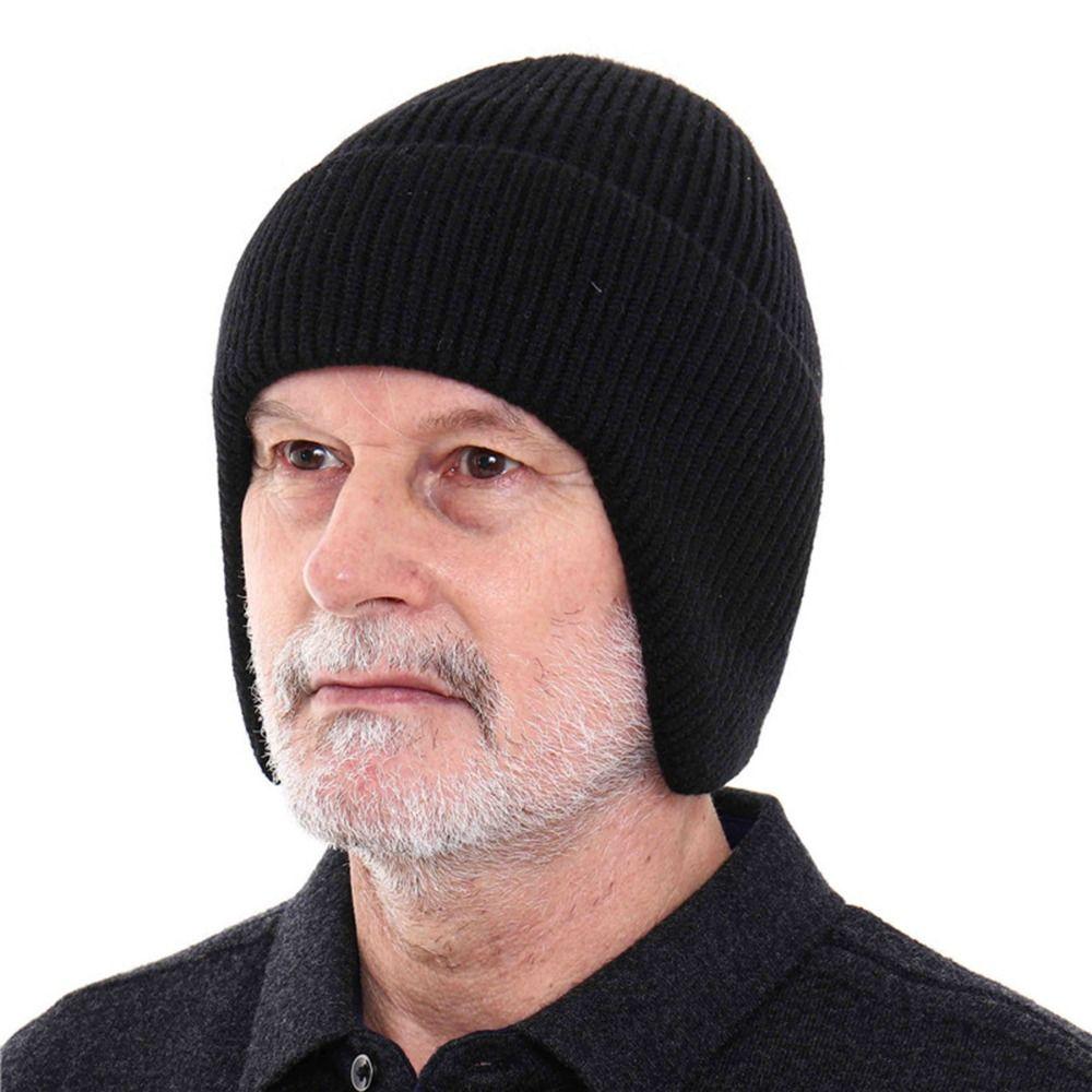 Velvet Lining Beanie Cap Bonnet Winter Hat Outdoor Earflap Cap for Men Women