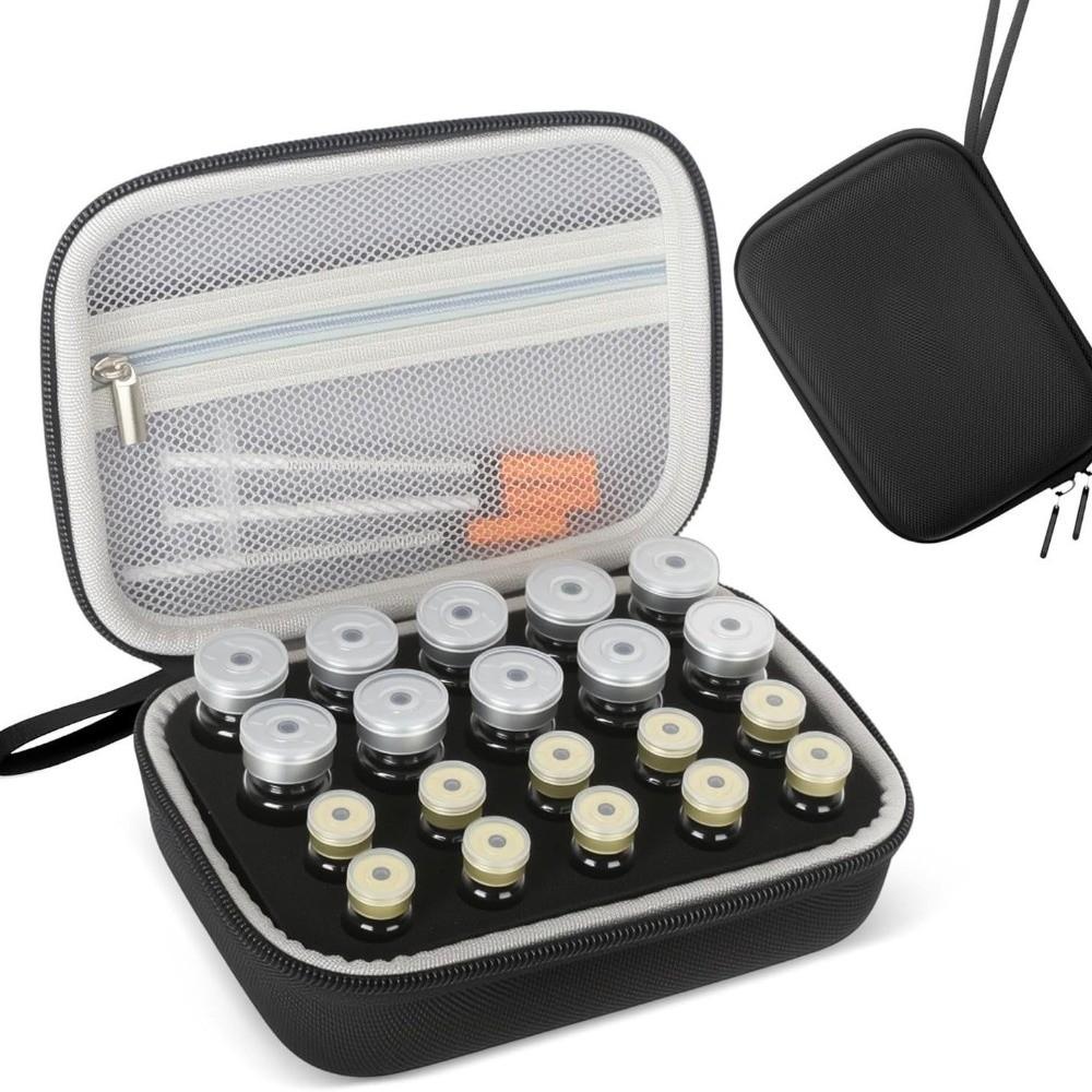 3/10ML Insulin Vials Storage Case 20 Slots Essential Oils Carrying Box Carrying Case for Home