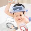 Gorro de Champú Ajustable para Niños Gorro de Ducha para Bebés Visera de Baño Visible Protector de Cabello para Bebés Protección para los Oídos Impermeable