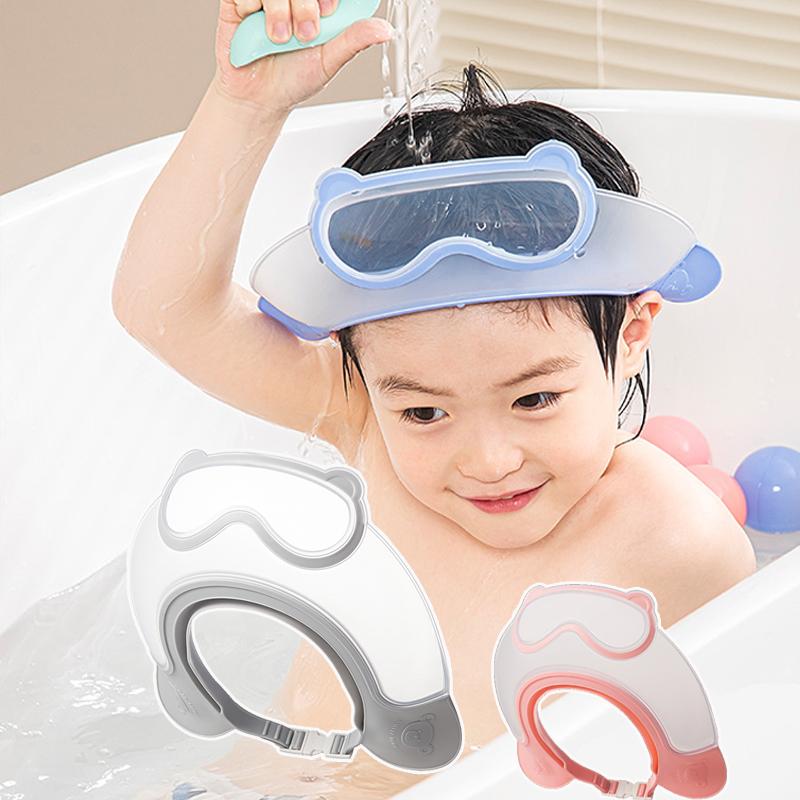 Adjustable Dimension Children Shampoo Hat Infant Shower Hat Visible Bath Visor Infant Hair Shield Ear Protection Water Resistant