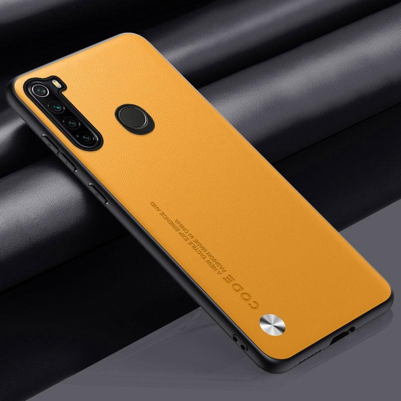 

Роскошный чехол из искусственной кожи для Xiaomi Redmi Note 8 8T 8 T, задняя крышка, матовый силиконовый защитный чехол для телефона Redmi Note 8 Pro 8Pro For Redmi Note 8T жёлтый
