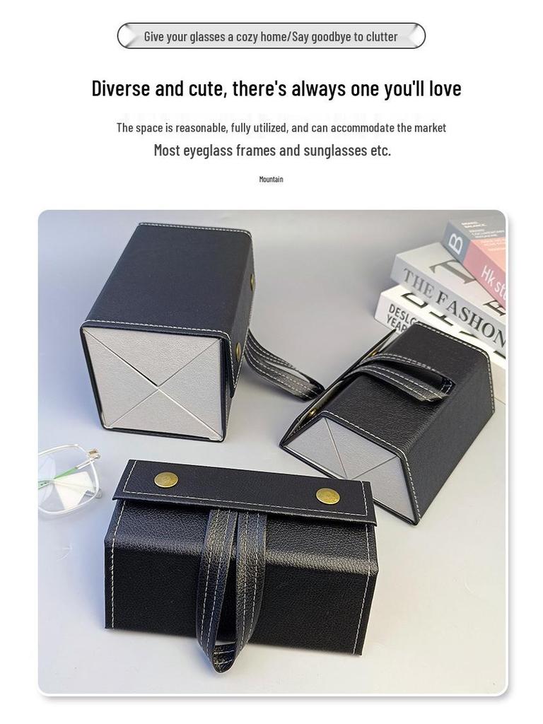 High-End Multi-Compartment Folding Eyeglass and Sunglass Storage Case