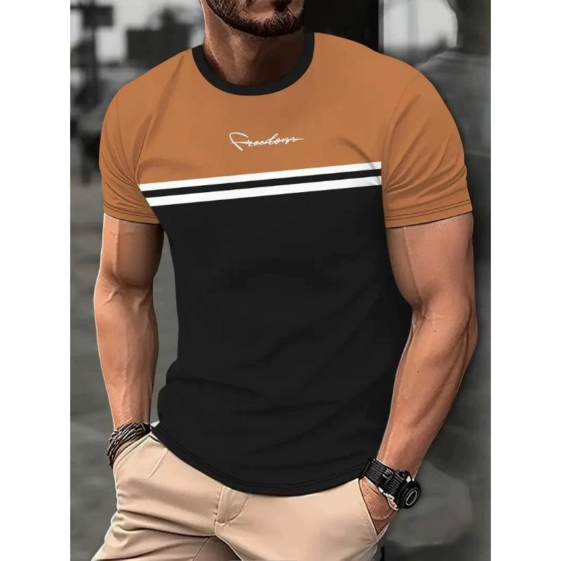 Line Logo Sports Digital 3D T-shirt Short Sleeved Tops