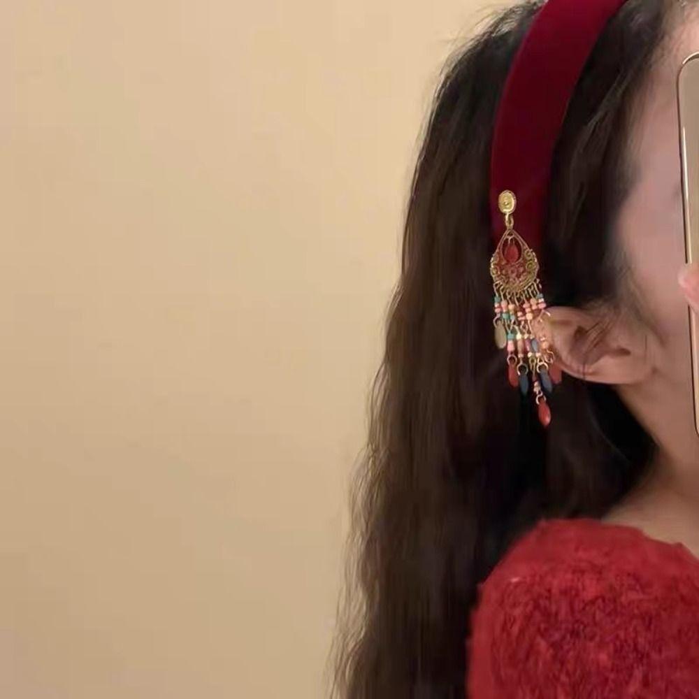 New Chinese Style Tassel Bell Hair Band Head Wear Silver Pendant Hair Clip  Decoration