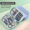 14 in 1 Manicure Pedicure Set, Stainless Steel Nail Care Kit with Modern Concave Nail Clippers, Portable Case for Men Women